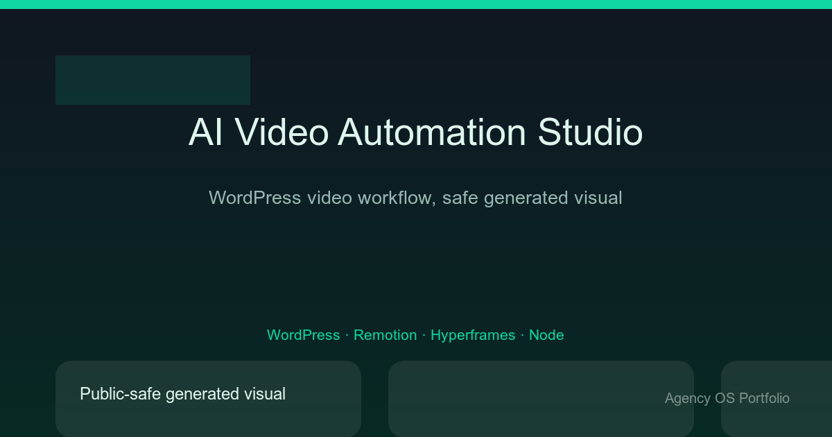 AI Video Automation Studio