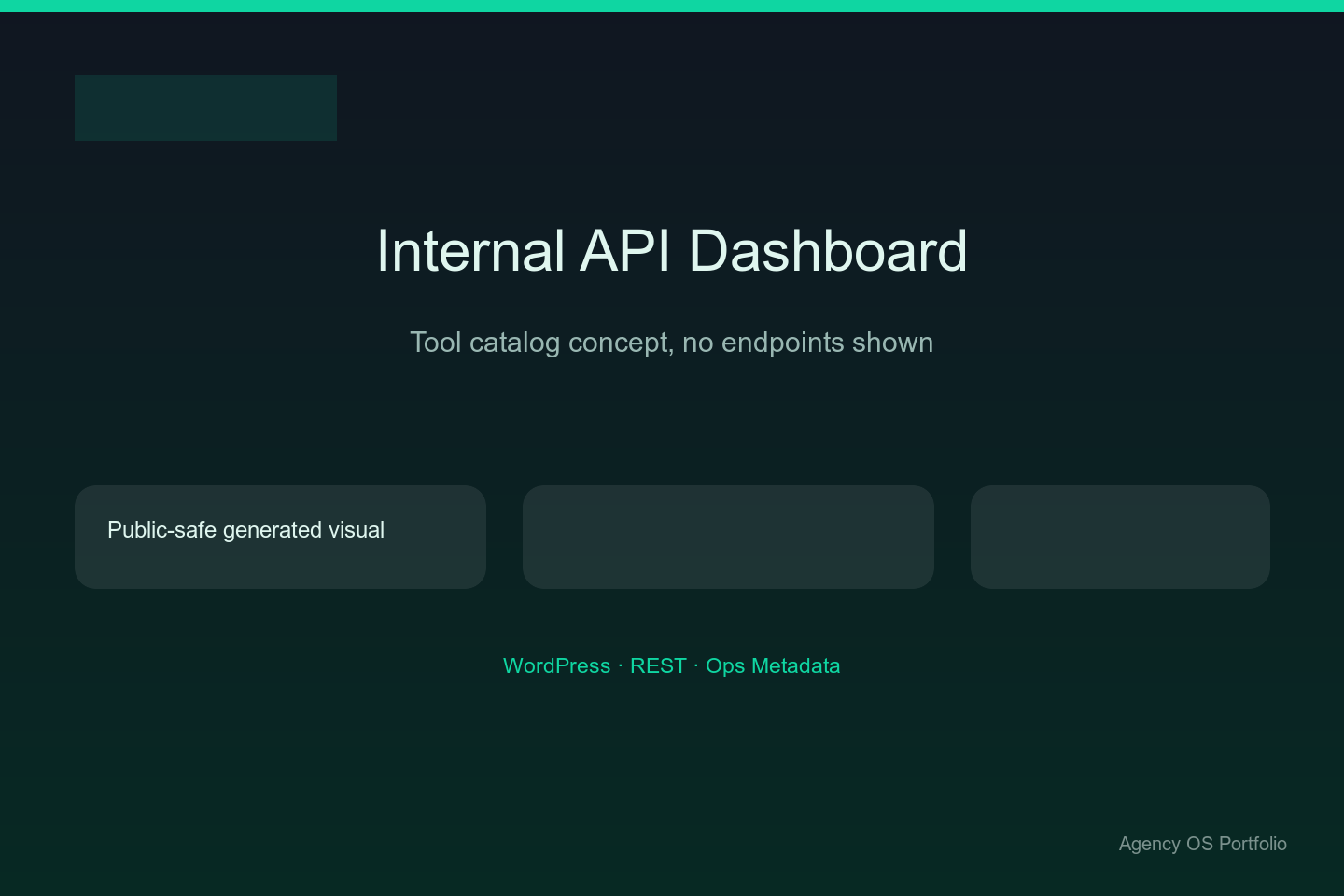Internal Tools/API Dashboard