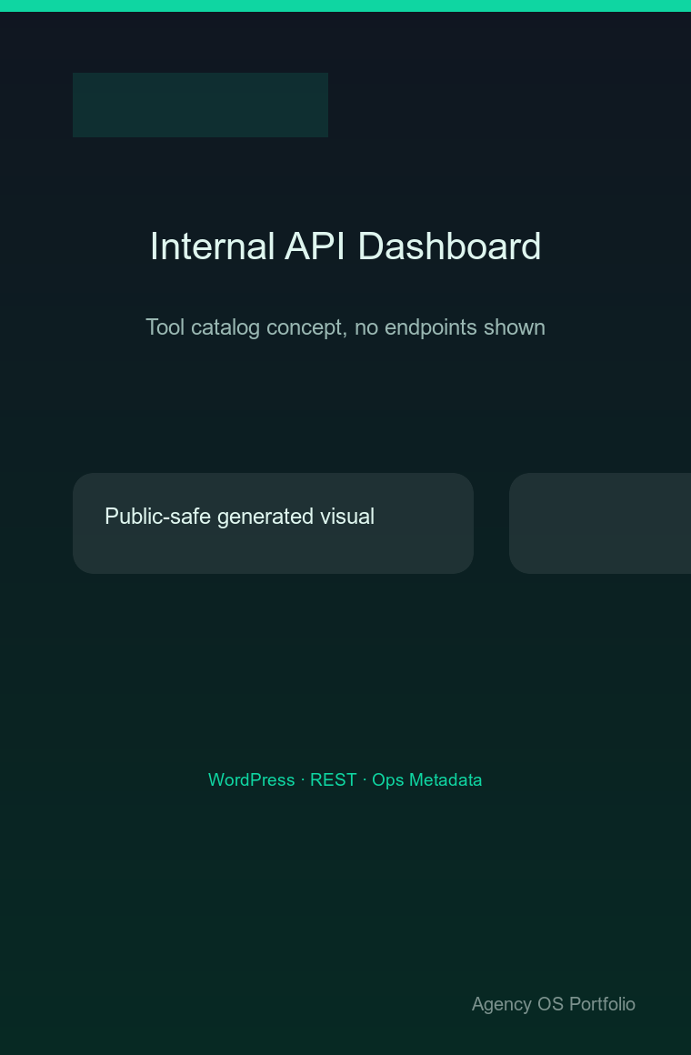 Internal Tools/API Dashboard